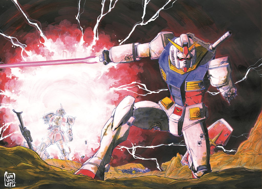 GUNDAM IN TECNICA TRADIZIONALE DI GIUSEPPE CAMUNCOLI 