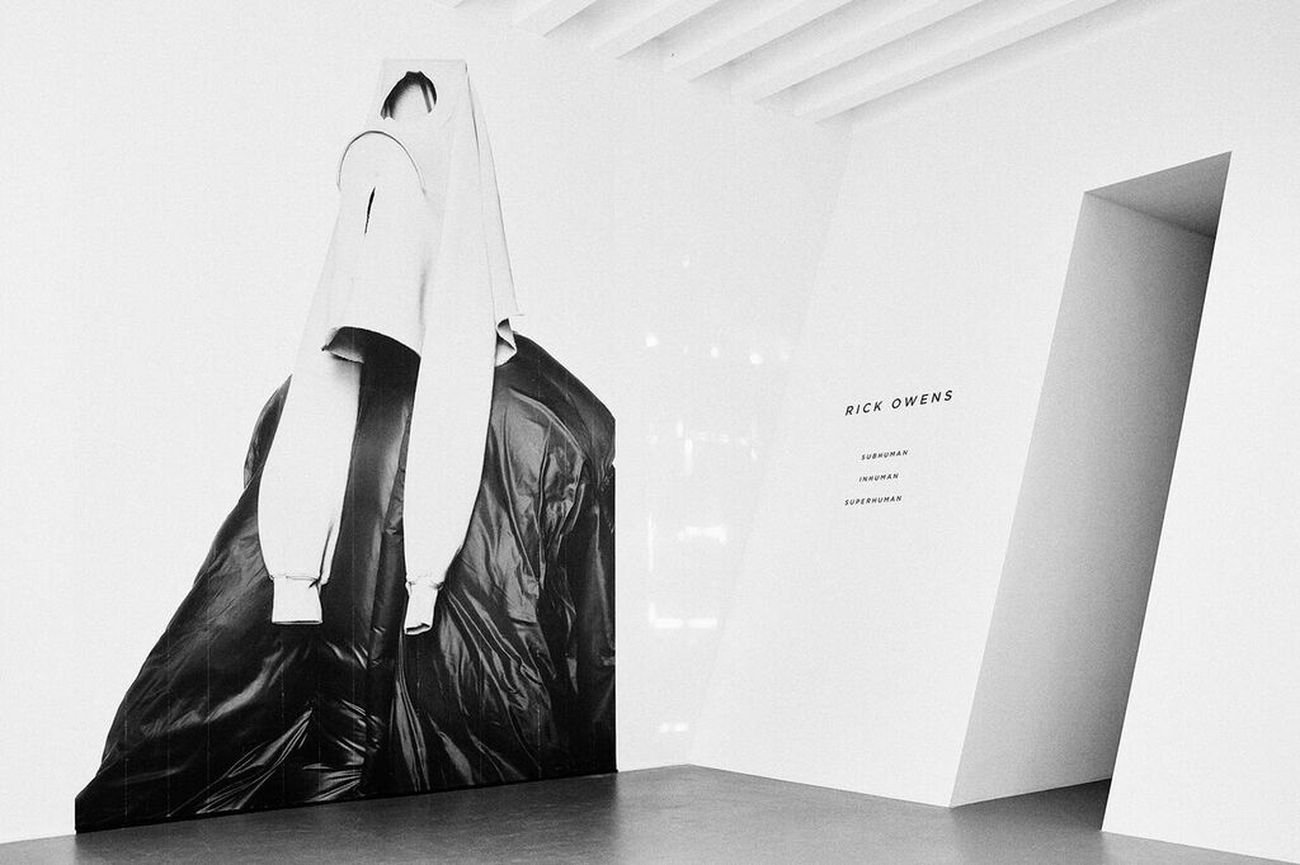 Rick Owens. Subhuman Inhuman Superhuman. Exhibition view at La Triennale di Milano, 2017. Photo credit OWENSCORP