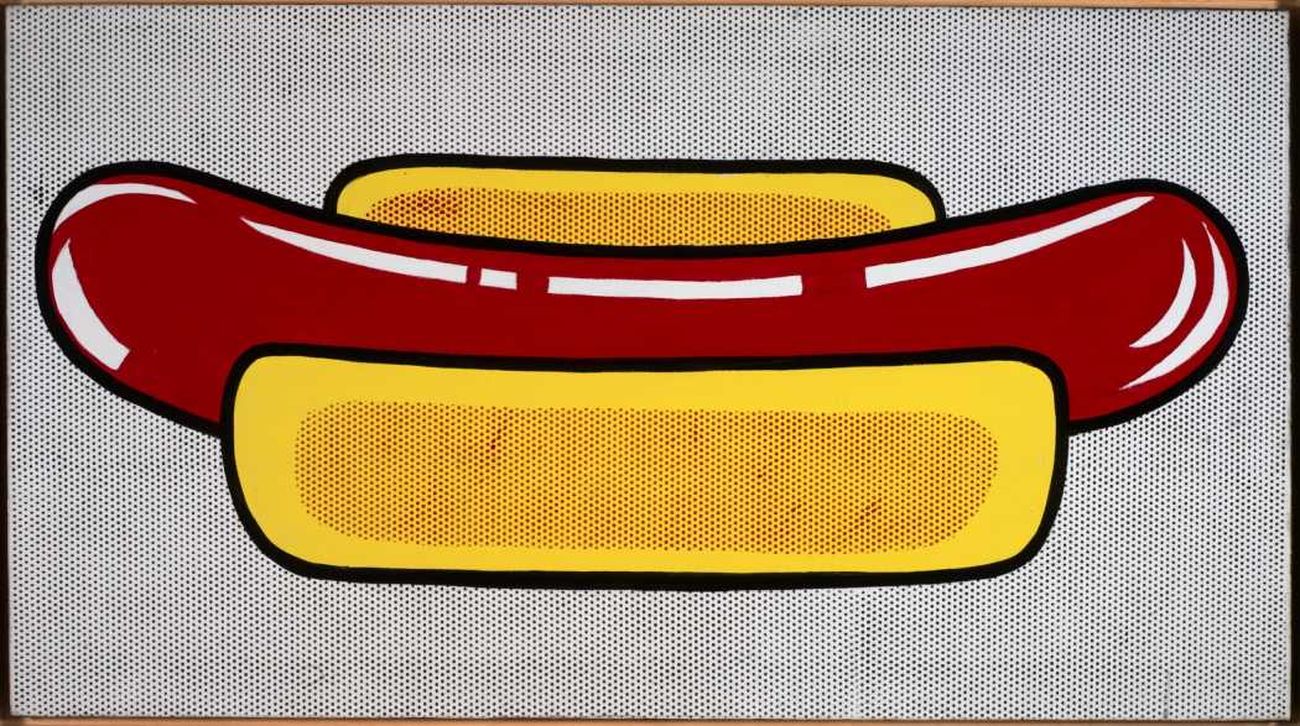 Roy Lichtenstein, Hot Dog, 1963. Margulies Collection at the Warehouse, Miami