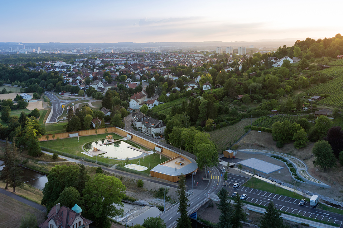 Naturbad Riehen - Natural Swimming Pool Riehen, Switzerland Herzog & de Meuron © Iwan Baan