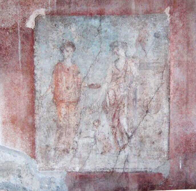 Affresco con Bacco e Arianna, Regio IX, insula 5, 14-16 - Pompei