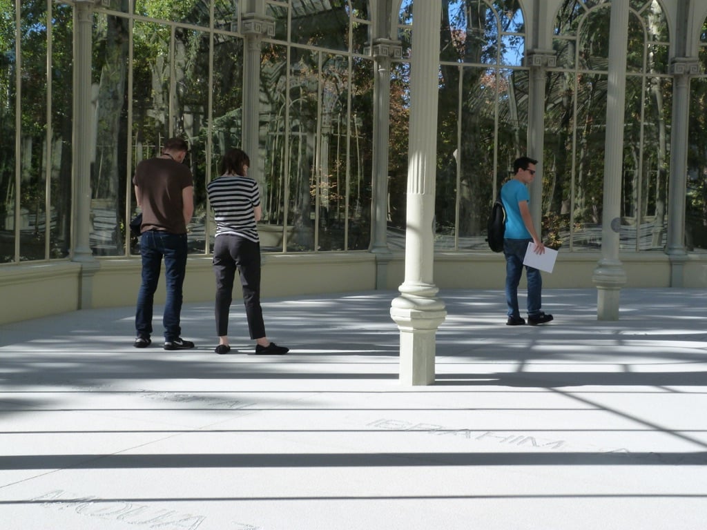 Doris Salcedo, Palimpsesto, 2016-17. Installation view at Palacio de Cristal, Madrid 2017