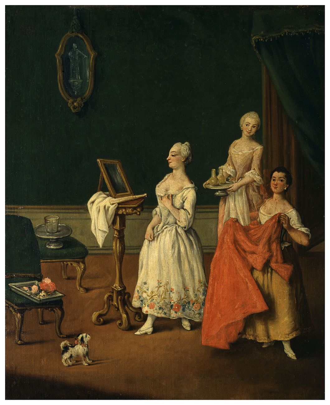 Falca Pietro detto Longhi, La toletta, 1755-60. Olio su tela, 61 x 50 cm. MUVE, Ca’ Rezzonico – Museo del settecento veneziano. Courtesy MUVE, Venezia