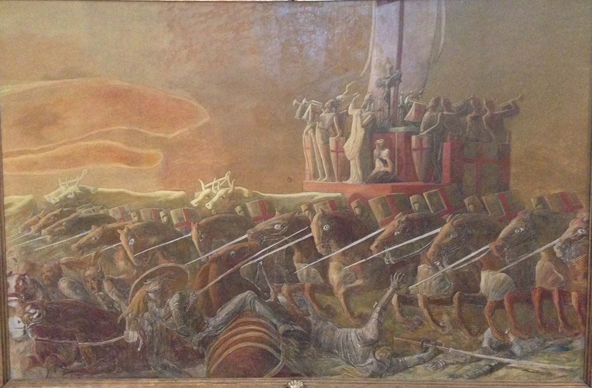 Gaetano Previati, dal trittico della Battaglia di Legnano, Castello visconteo