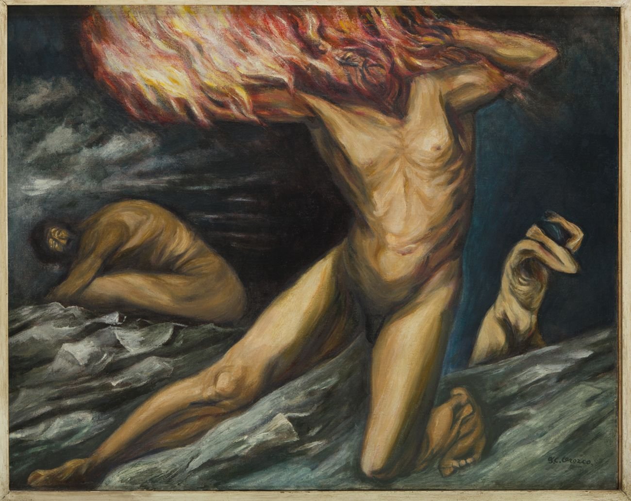 José Clemente Orozco, Prometeo, 1944, olio su tela, Museo de Arte Carrillo Gil