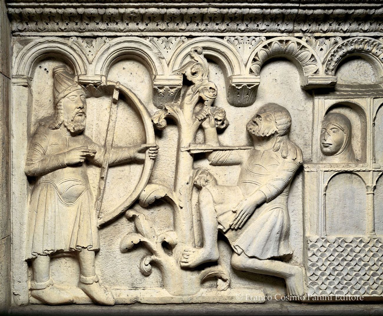 Un bassorilievo di Wiligelmo al Duomo di Modena