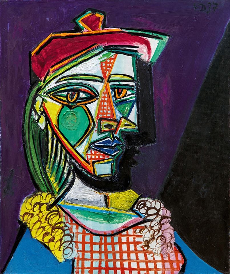 Femme au béret et à la robe quadrillée (Marie-Thérèse Walter) Pablo Picasso