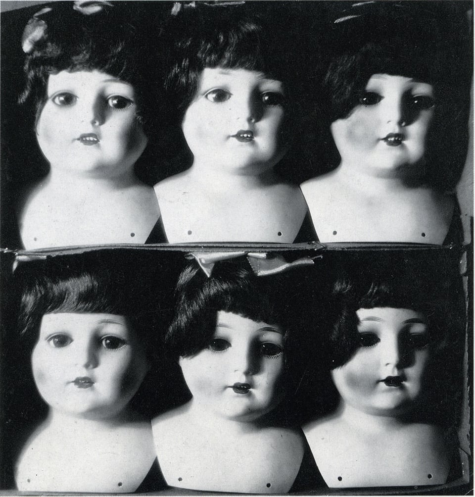 Xanti Schawinsky Sechs Puppenköpfe 1929 foto vintage