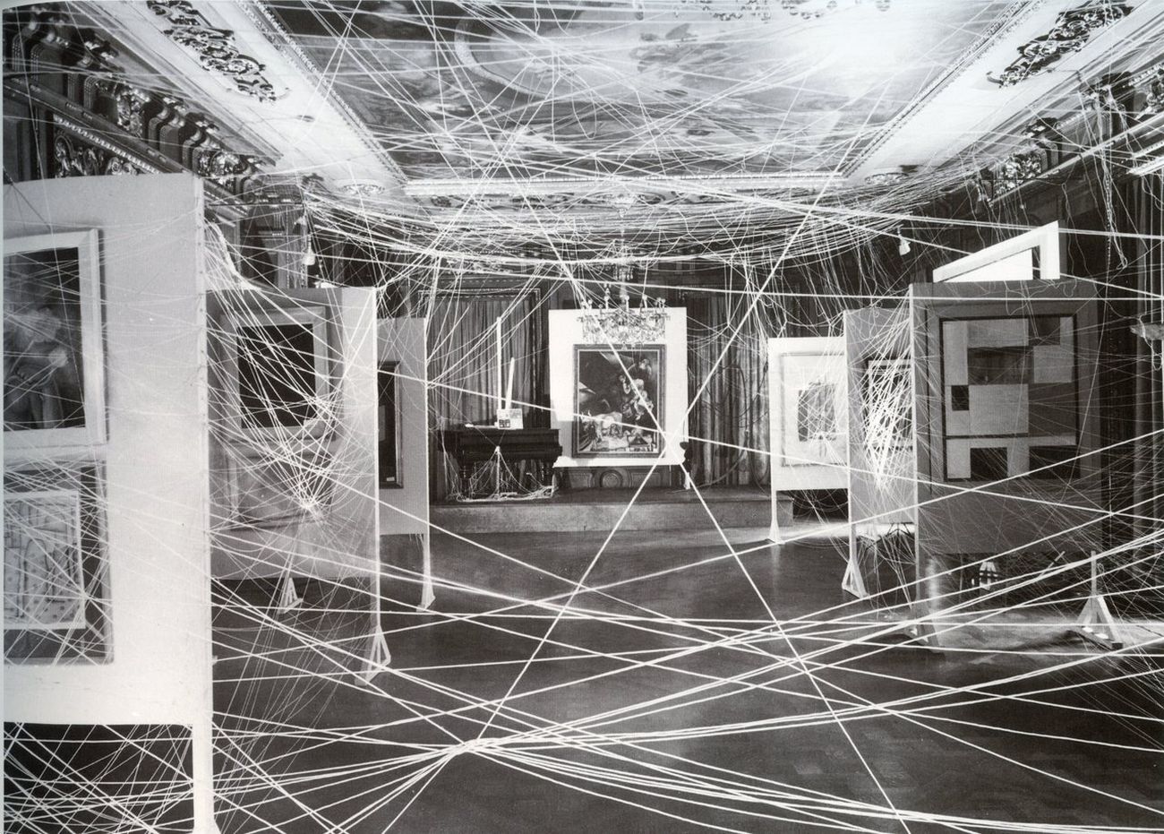 First Papers of Surrealism. Installation view at The Art of This Century Gallery, New York 1942. Marcel Duchamp, His Twine. Photo John D. Schiff