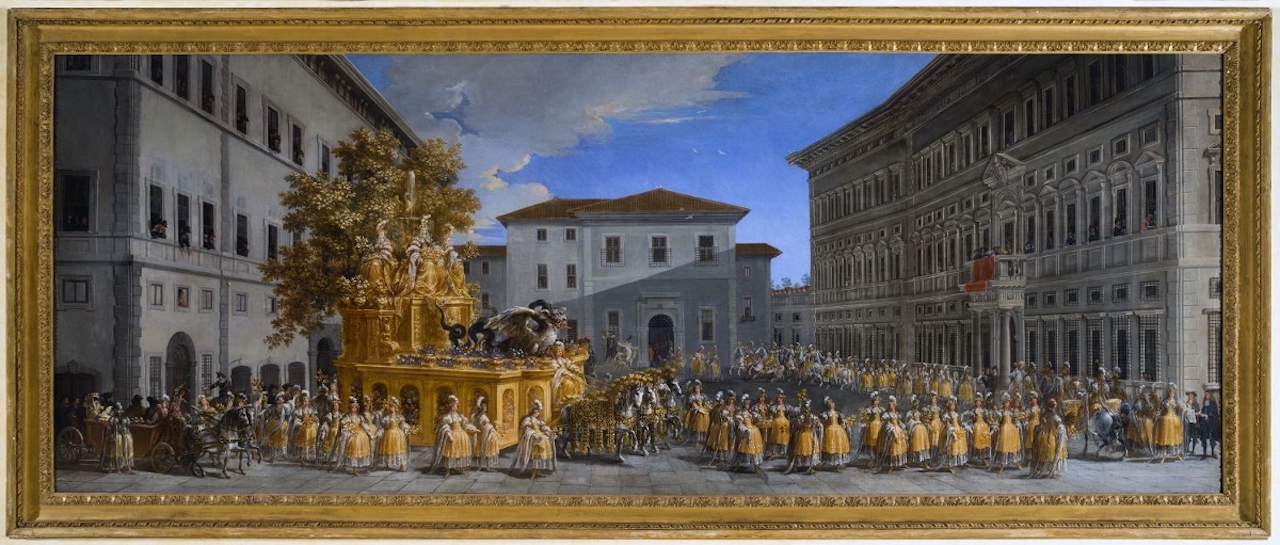 Johan Paul Schor, Il corteo del carro carnevalesco del principe Giovan Battista Borghese per la mascherata del giovedì grasso, 1664