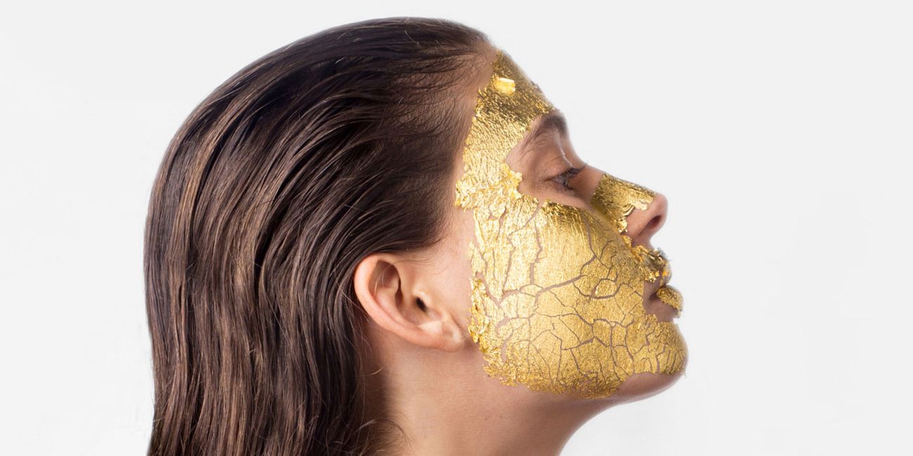 Maschera facciale con oro 24 carati