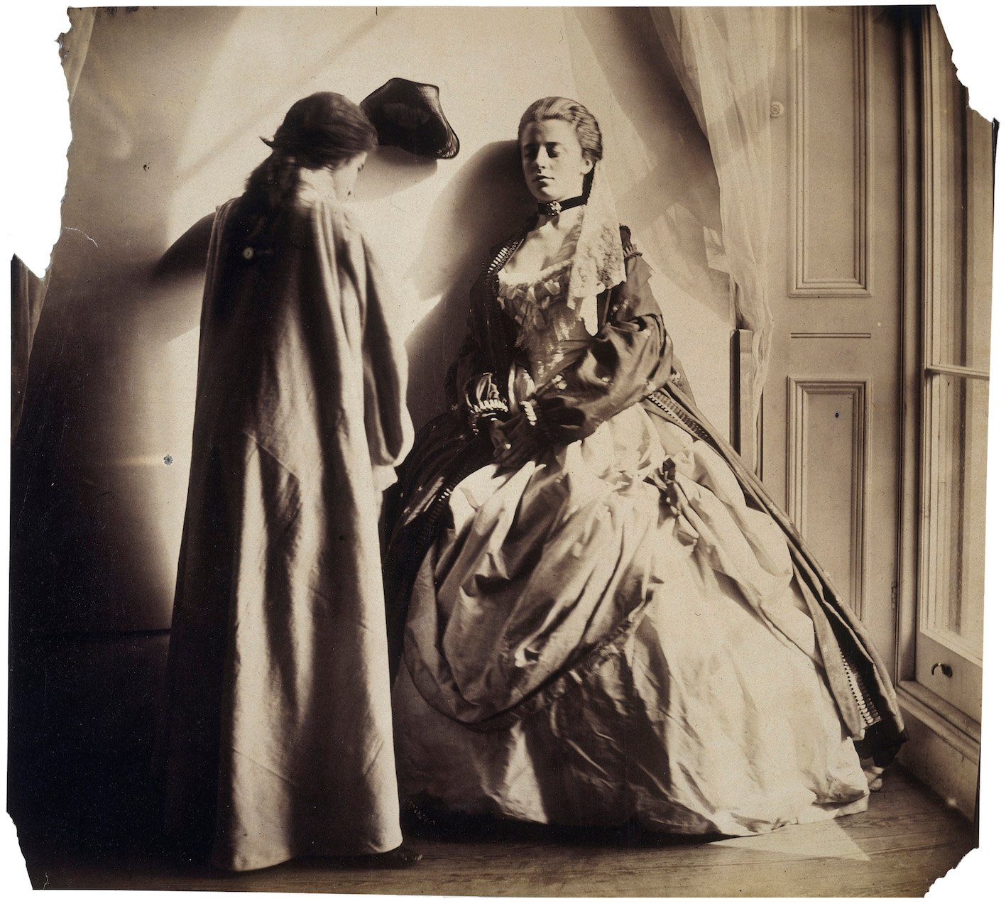 Photographic Study (Clementina and Isabella Grace Maude) by Clementina Hawarden, 1863-4. Copyright National Portrait Gallery