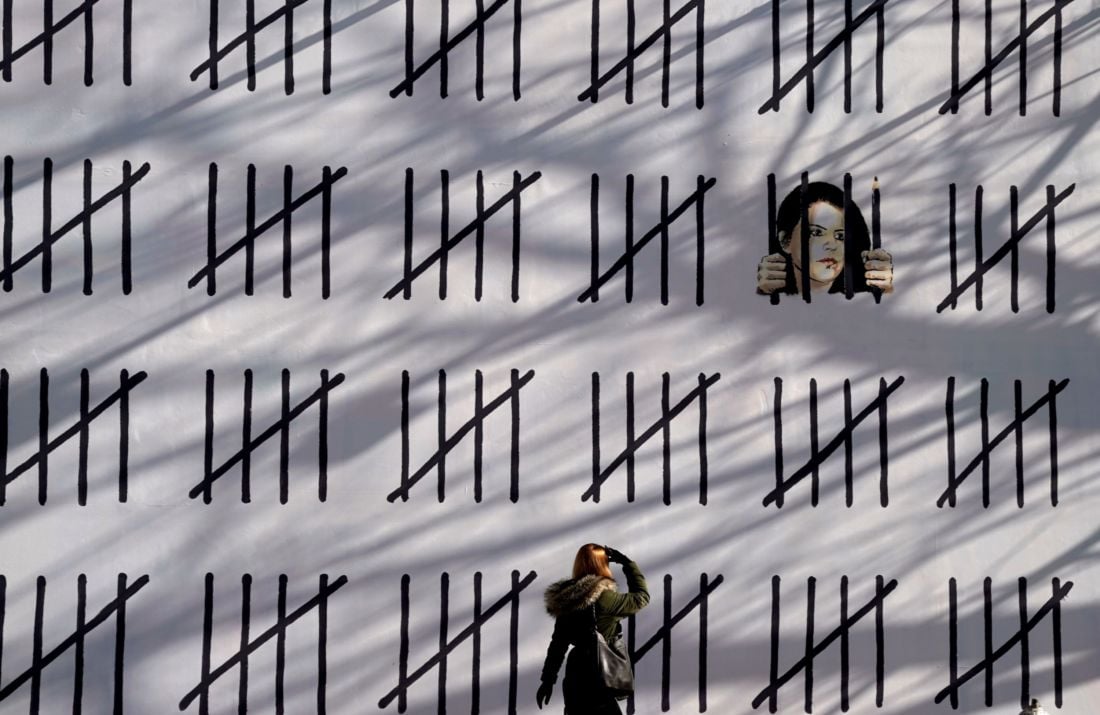 Il muro di Banksy in sostegno di Zehra Dogan, New York, 2018