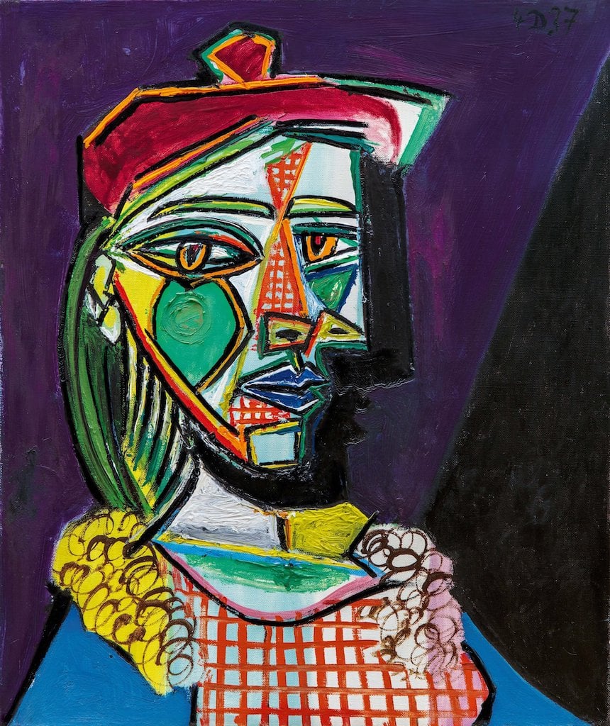 Lot 7, Pablo Picasso, FEMME AU BÉRET ET À LA ROBE QUADRILLÉE (MARIE THÉRÈSE WALTER)