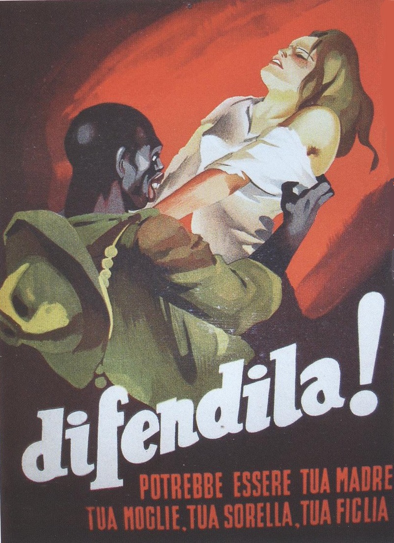 Manifesto di propaganda fascista, disegnato per il regime dall'illustratore Gino Boccasile