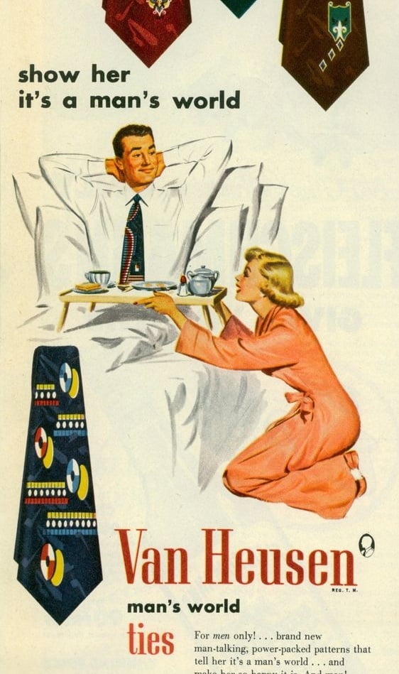 Pubblicità cravatte Anni '50, dettaglio