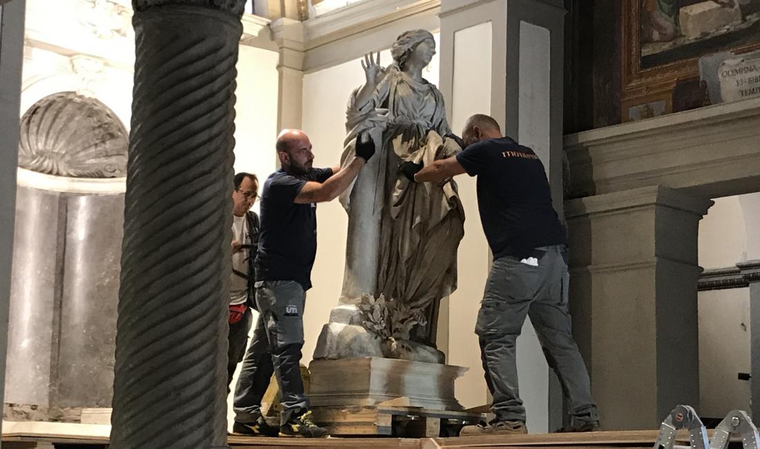 Il restauro della Santa Bibiana courtesy Galleria Borghese, Roma