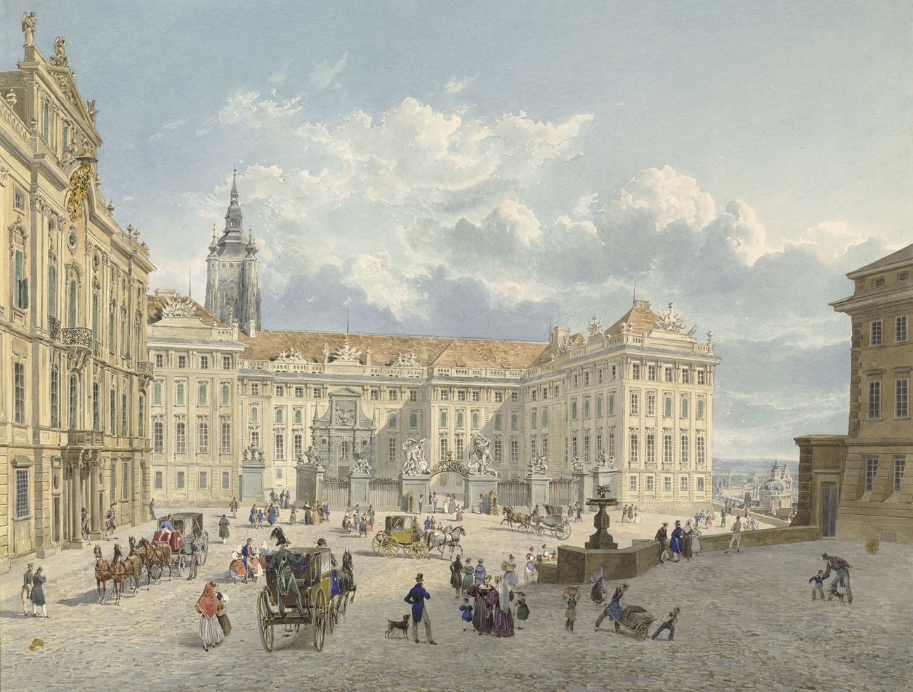 Eduard Gurk, Hradčany, Praga, 1838. Albertina Museum, Vienna
