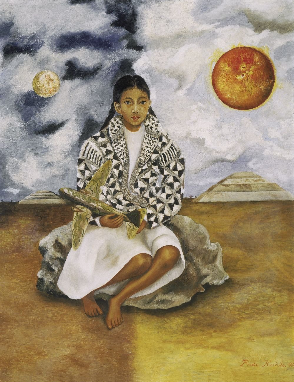 Frida Kahlo, Bimba tehuacana, Lucha María (Sole e luna), 1942. Collezione Juan Antonio Péréz Simon. Photo © Rafael Doniz. Credits © Banco de México Diego Rivera Frida Kahlo Museums Trust, México, D.F. by SIAE 2018