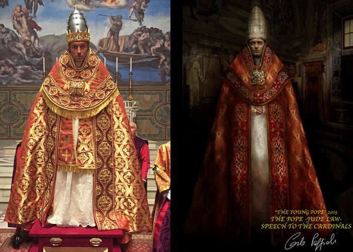 Il costume di Carlo Poggioli per Jude Law in The Young Pope