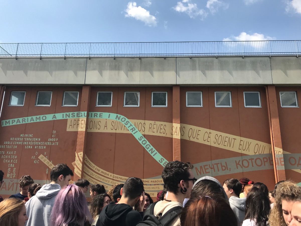 Murale Segni per la Speranza, Primo Liceo Artistico di Torino, photo Claudia Giraud 