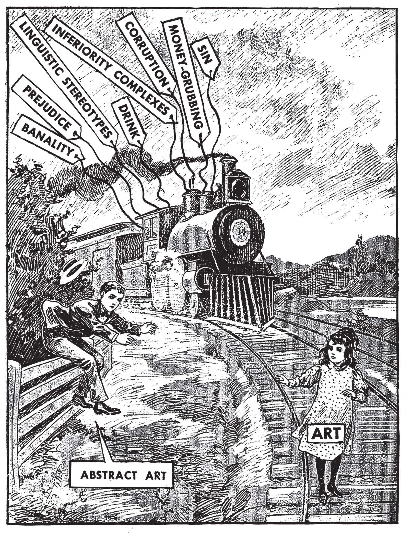 Ad Reinhardt, particolare di How to Look Out, 1946, pubblicato in PM, 23 giugno 1946 © Estate of Ad Reinhardt / Artists Rights Society (ARS), New York. Courtesy David Zwirner, New York/Londra/Hong Kong