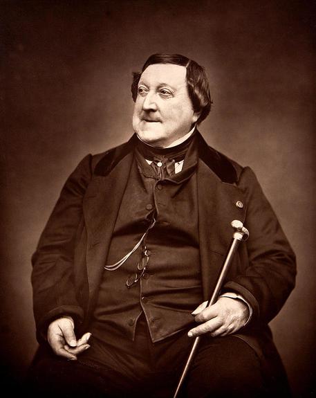Gioachino Rossini fotografato nel 1865 da Étienne Carjat. La foto, di pubblico dominio, e' tratta da Wikipedia. 1 marzo 2016. ANSA/ WIKIPEDIA +++ NO SALES - EDITORIAL USE ONLY +++