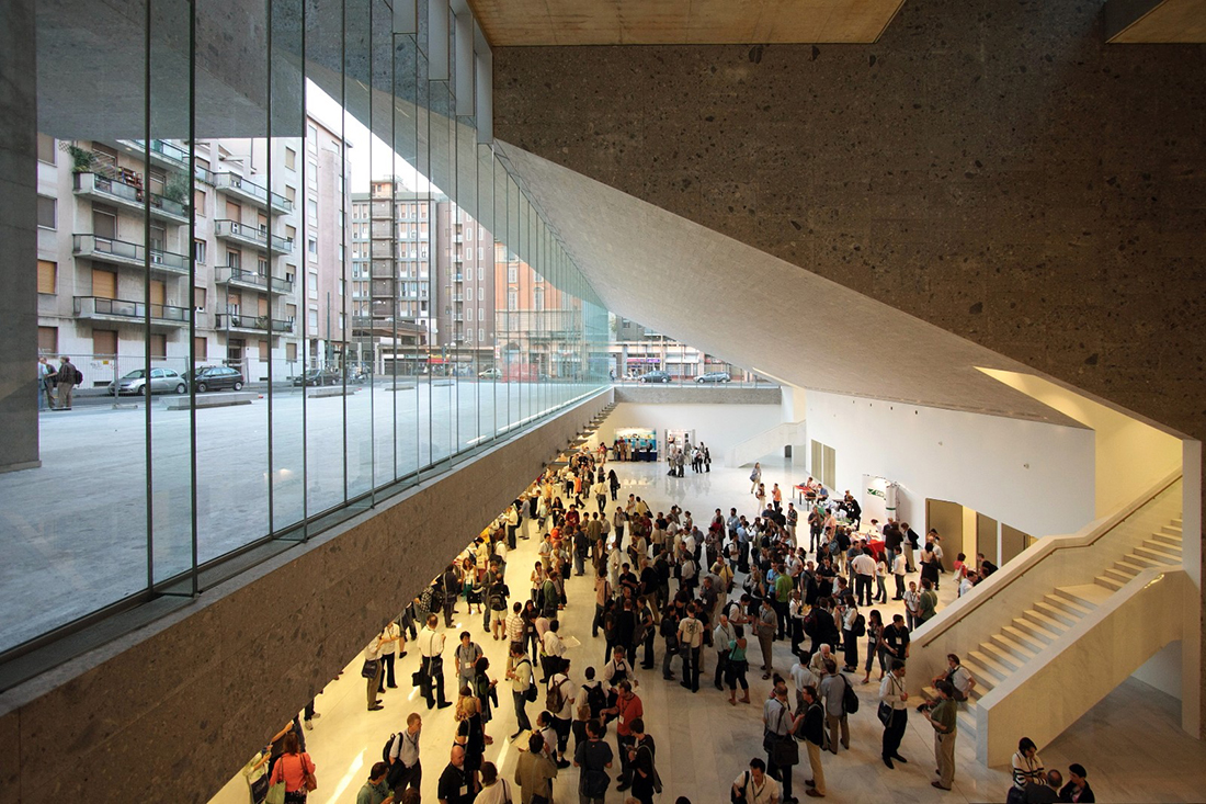 Grafton Architects, Freespace undercroft, Università Luigi Bocconi, Milano 2008