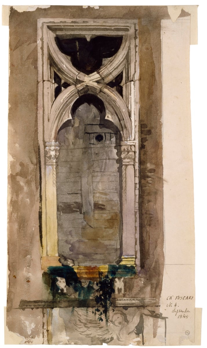 John Ruskin, Finestra di Ca’ Foscari, 1845. Victoria and Albert Museum, Londra © Victoria and Albert Museum, Londra