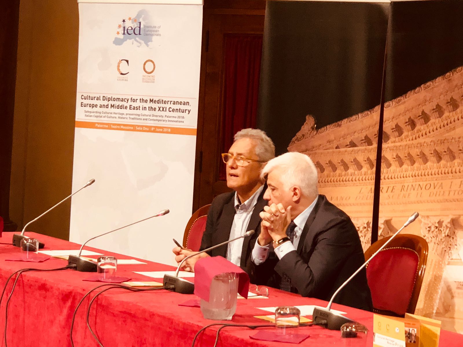 Francesco Rutelli e il Sovrintendente del Teatro Massimo di Palermo, Francesco Giambrone