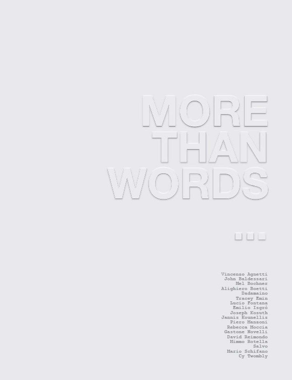 Daniela Ferrari – More than words… (Mazzoleni, 2018)