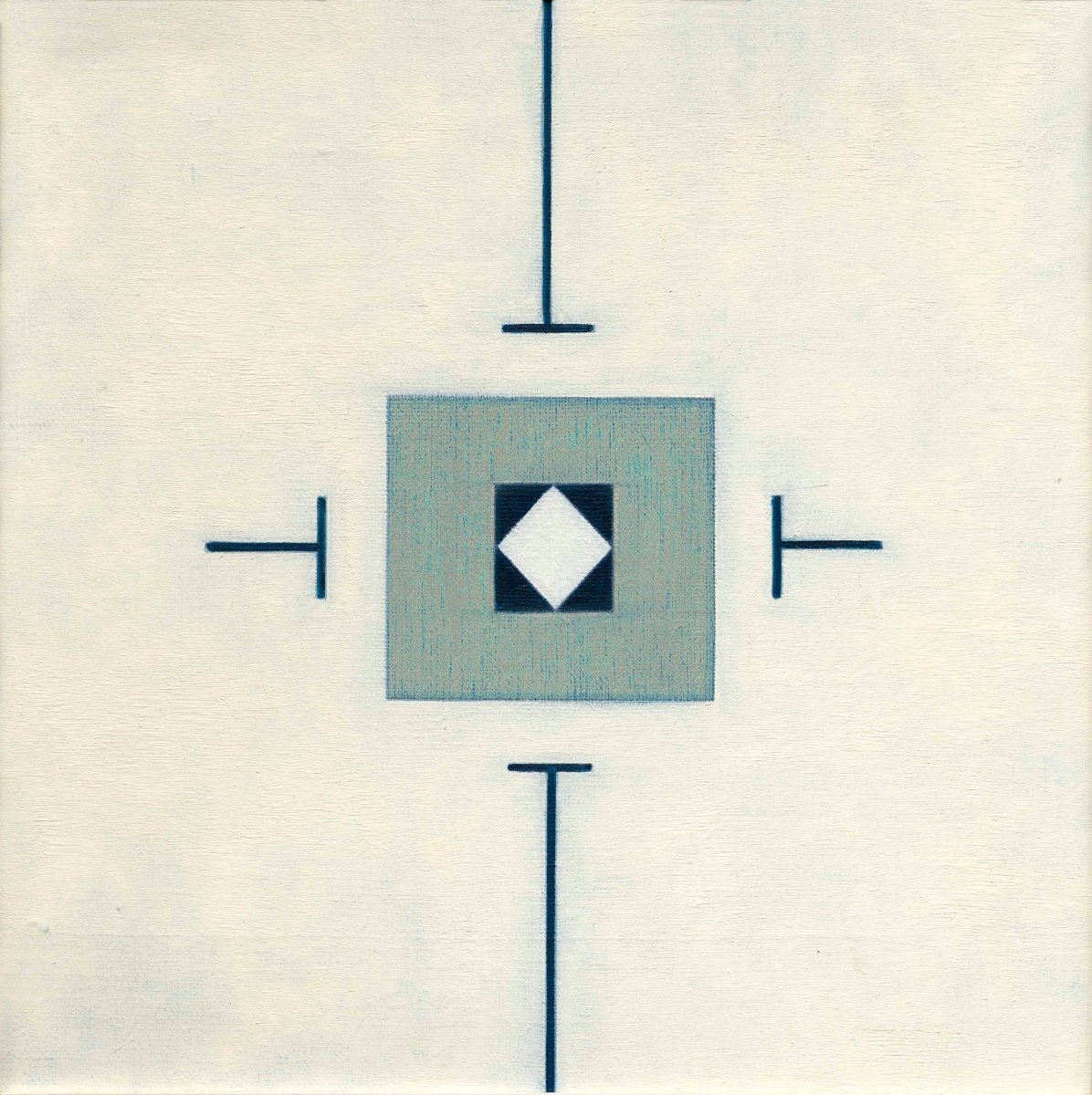 Ho Kan, Untitled 90, 60 x 60 cm, olio su tela, 1990