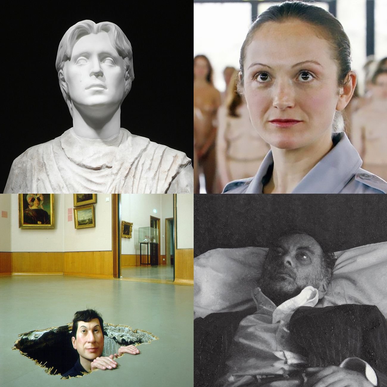 I "Fantastici Quattro" dell'arte italiana. In senso orario, Francesco Vezzoli, Vanessa Beecroft, Rudolf Stingel e Maurizio Cattelan