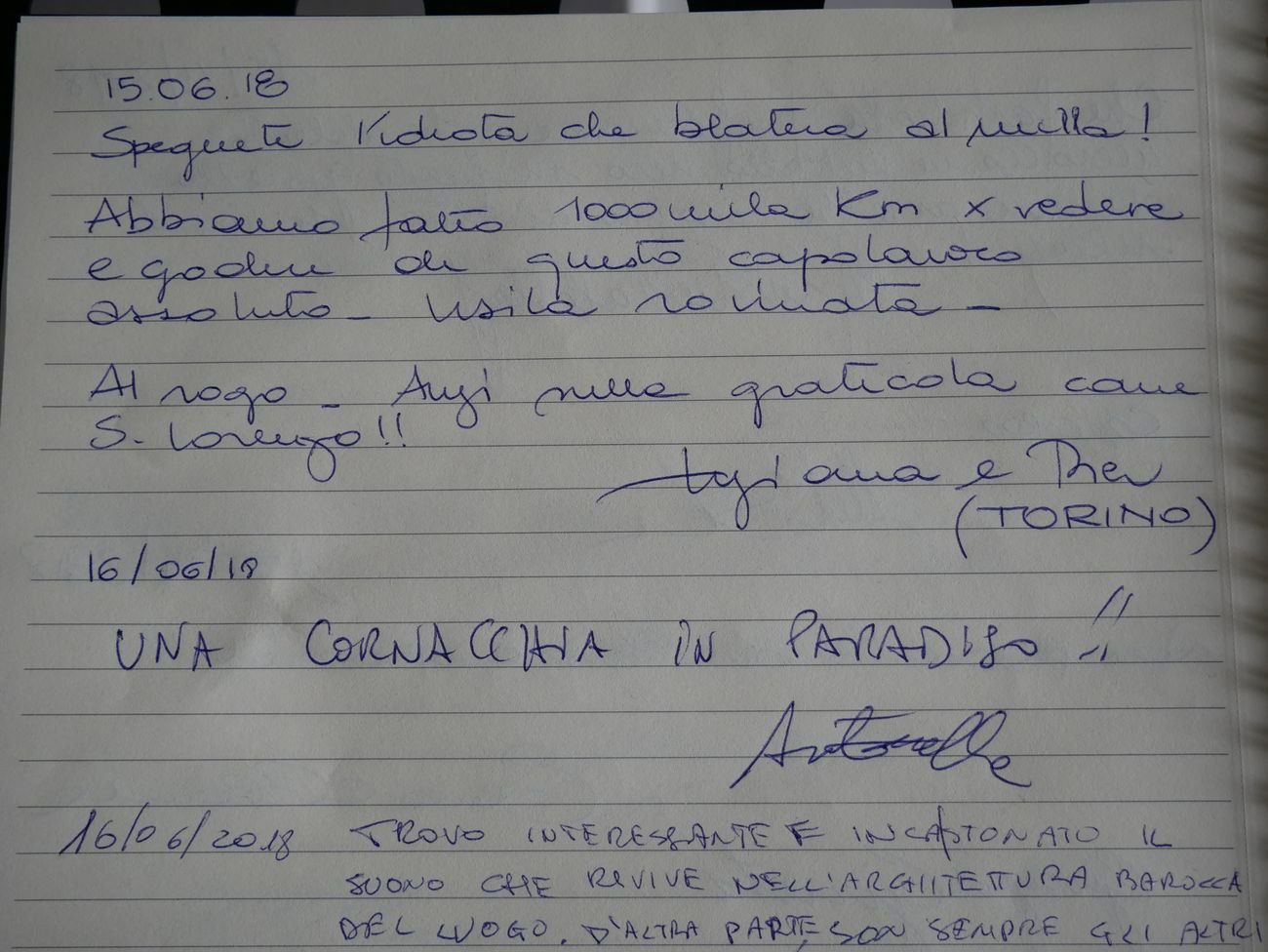 Manifesta 12. Palermo, 2018. Una pagina del guestbook di Nora Turato