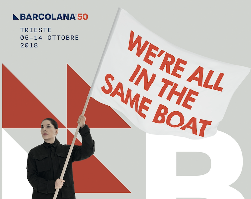 Marina Abramović, We're all in the same boat, manifesto per Barcolana50, dettaglio