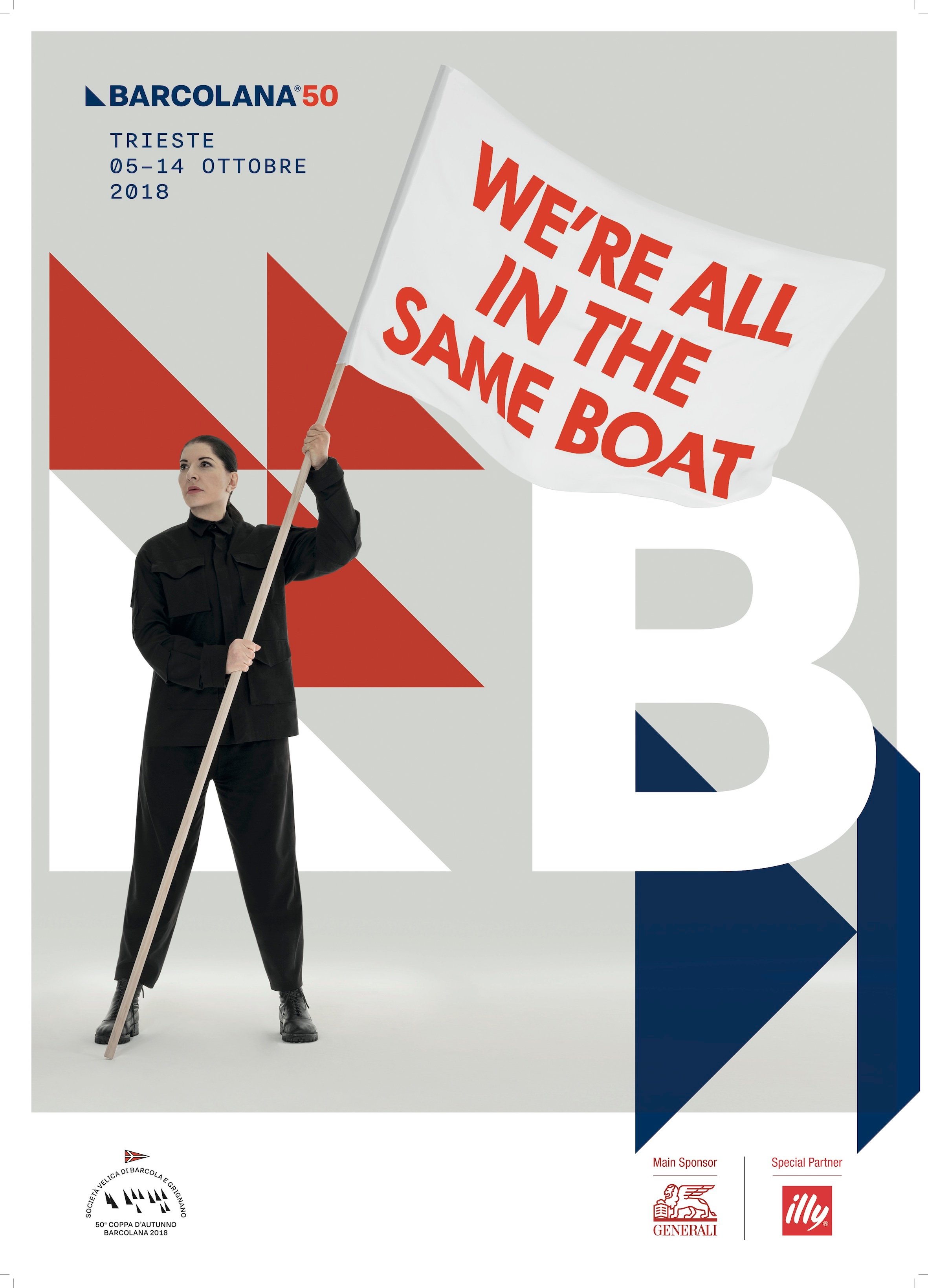 Marina Abramović, We're all in the same boat, manifesto per Barcolana50