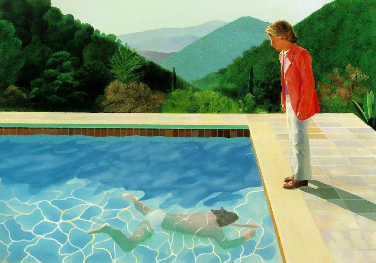 David HOCKNEY Portrait of an artist pool with two figures 1972 acrylic on canvas 214 x 305 cm private collection La Collezione Mann dedicata alla fotografia va all’asta da Christie’s a New York