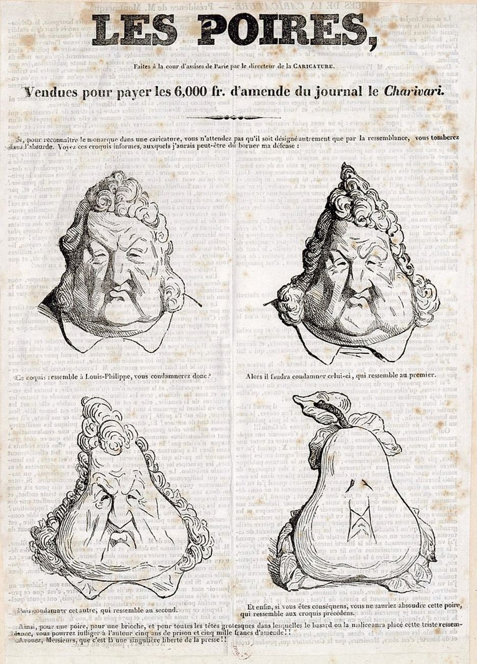 Honoré Daumier, Les Poires, La Caricature, 24 novembre 1831