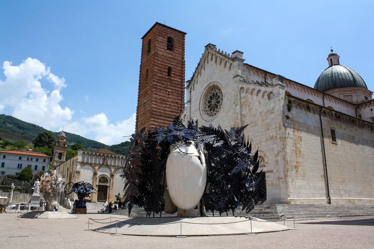 Manolo Valdés. Poetica della traduzione. Exhibition view at Pietrasanta, 2018. Photo Giammarco Passerini