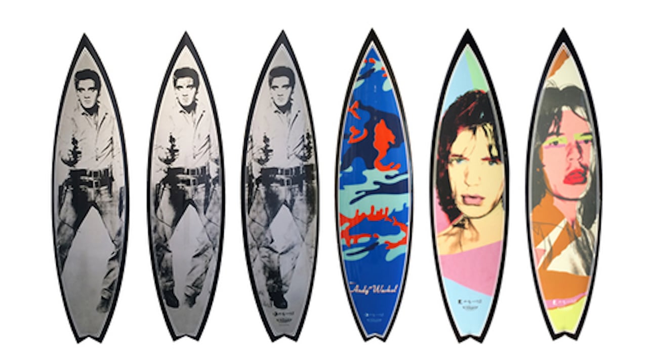 series5 Arrivano le tavole da surf ispirate ai lavori di Andy Warhol prodotte da Tim Bessell