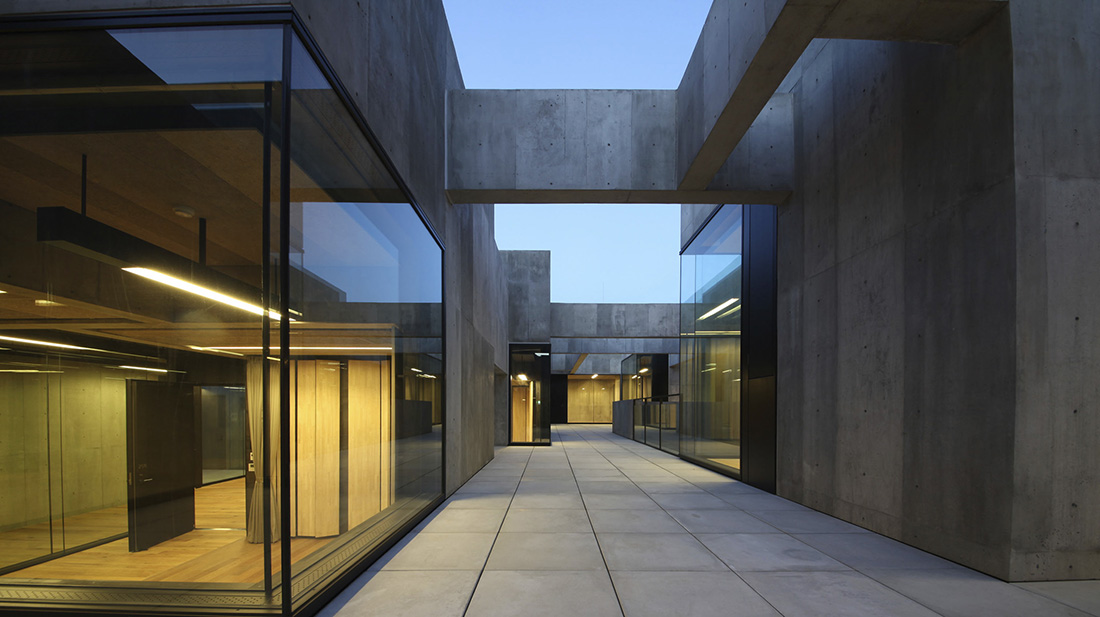 Toho Gakuen School Of Music, Nikken Sekkei, Photograph by Harunori Noda Void Courtyard