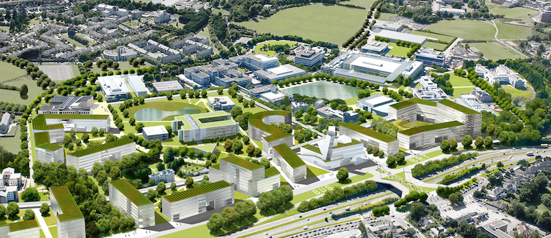 Entrance Precint Masterplan Future Campus Dublino: un centro per il design che diventa landmark per la città