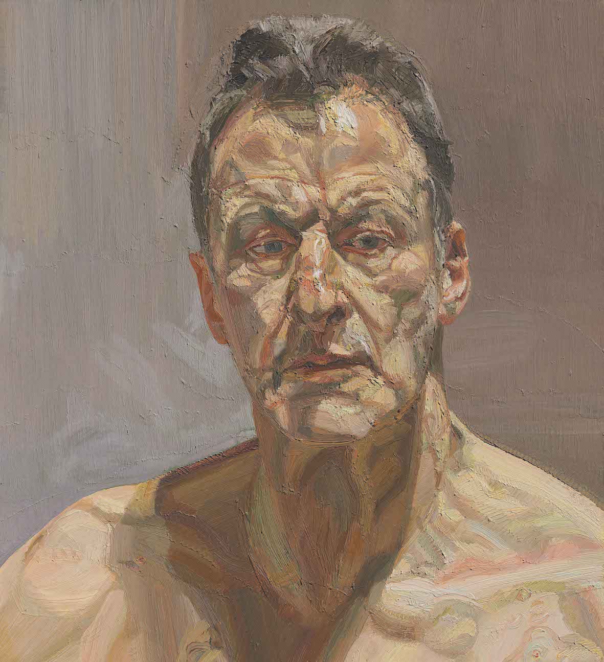 Lucian Freud, Reflection (Self-portrait), 1985. Oil on canvas, 56.2 x 51.2 cm. Private collection, on loan to the Irish Museum of Modern Art © The Lucian Freud Archive / Bridgeman Images