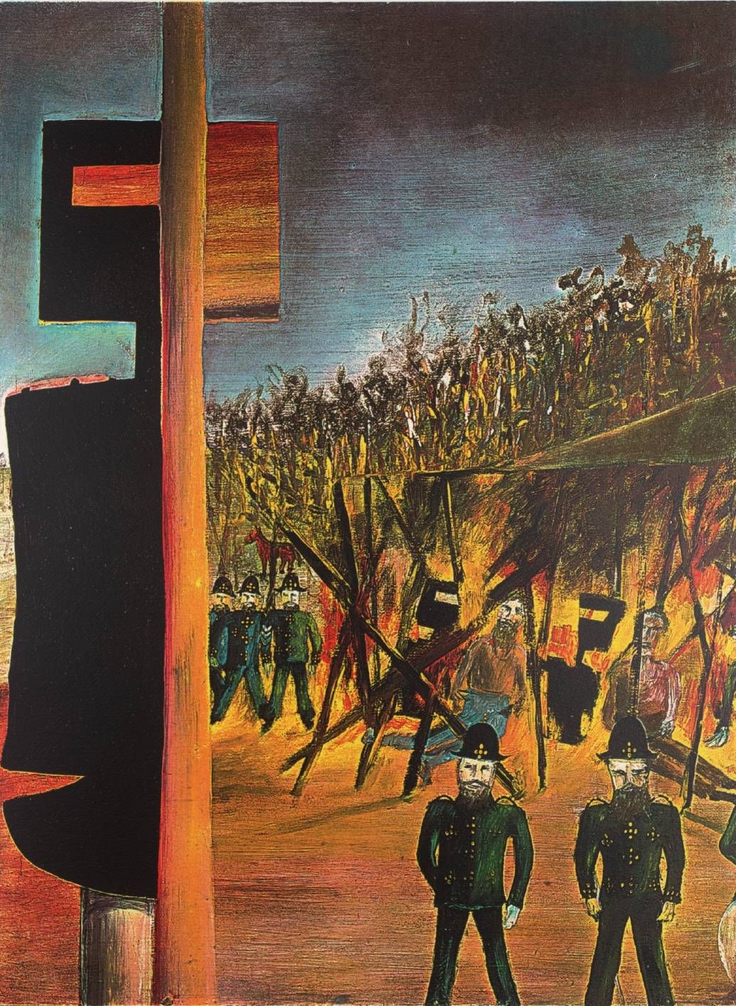 Sidney Nolan, Burning at Glenrowan (1970-71)