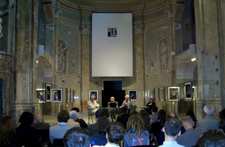 Presentazione della mostra, con Ivo Iori, Marco Vallora, Nino Migliori e Chiara Visentin