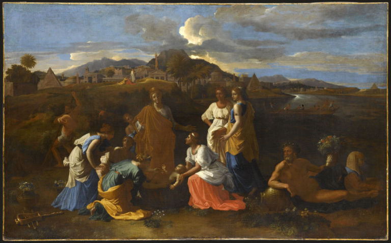 2 Nicolas Poussin Mosè salvato dalle acque 1647 Olio su tela Poussin. Metamorfosi all’Accademia di Francia