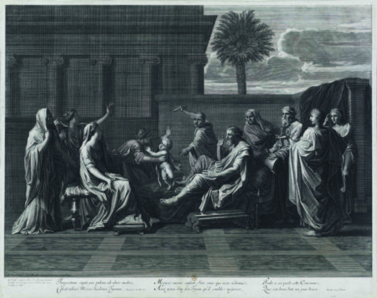 6 Étienne Baudet da Nicolas Poussin Mosè bambino calpesta la corona del Faraone stampa Poussin. Metamorfosi all’Accademia di Francia
