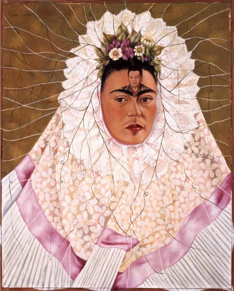 Frida Kahlo Ritratto come una Tehuana o Diego nel mio pensiero Frida e Diego. Celebrity ante litteram