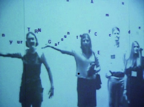 10. WRO 05 Roma Achituva i Camille Utterback Text Rain fot. WRO Domanda: alternative per la Media Art? Risposte in polacco