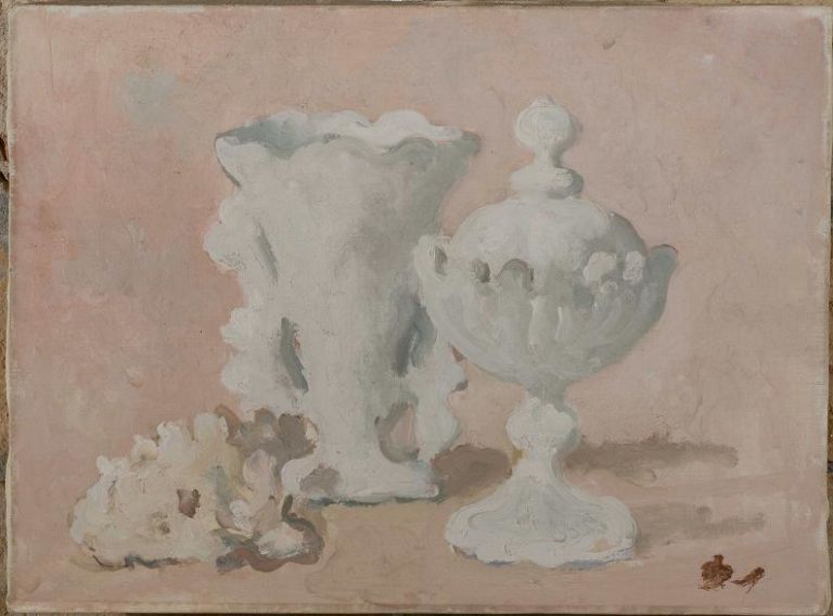 Felice Carena Natura morta con due vasi e coralli olio su tela donazione Michelazzi Piccole cose preziose. Nel brutto museo di Udine